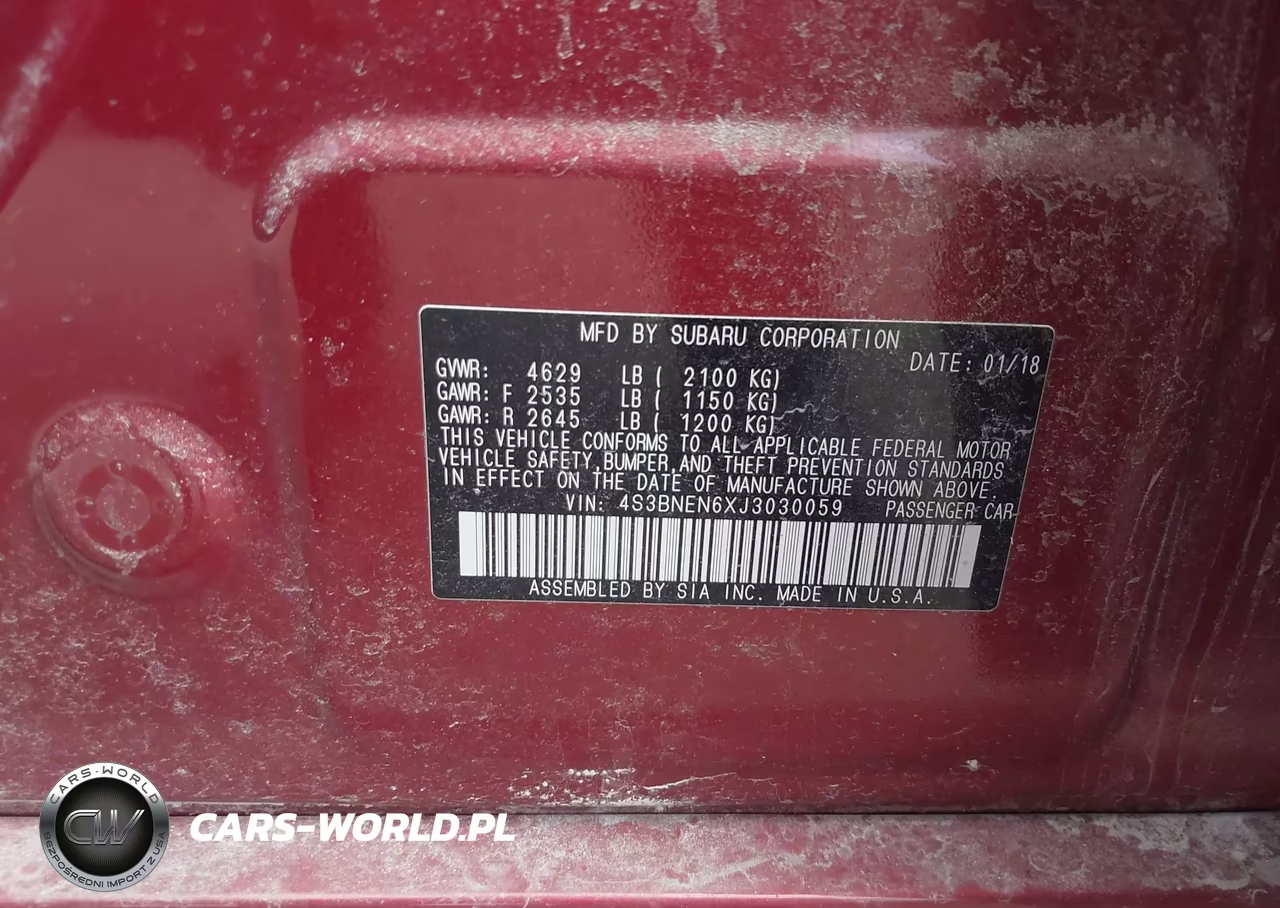2018 Subaru Legacy 3.6R Limited VIN:4S3BNEN6XJ3030059 - 9