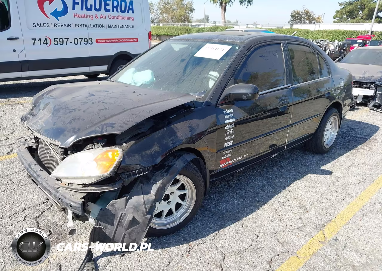 2002 Honda Civic Ex VIN:2HGES26762H576305 - 2
