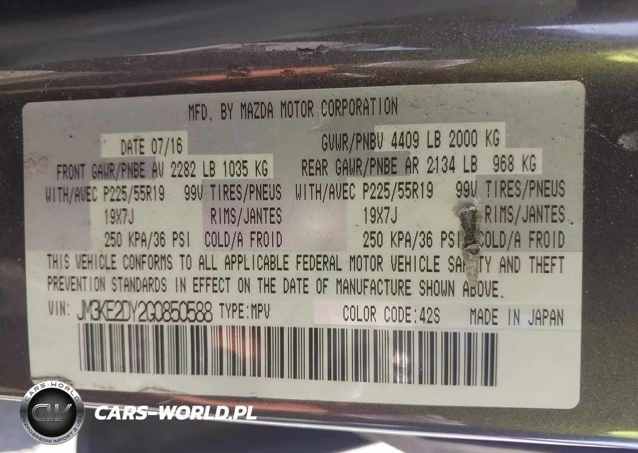 2016 Mazda Cx-5 Grand Touring VIN:JM3KE2DY2G0850588 - 9