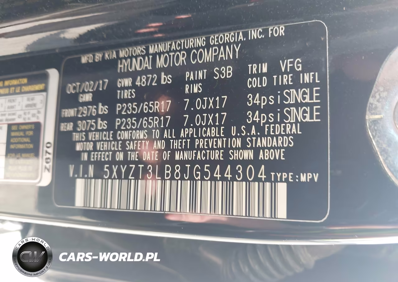 2018 Hyundai Santa Fe Sport 2.4L VIN:5XYZT3LB8JG544304 - 9