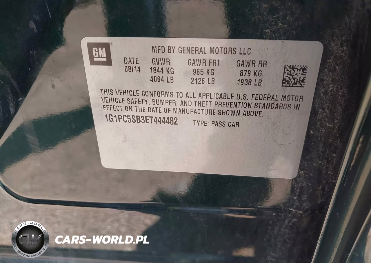 2014 Chevrolet Cruze 1Lt Auto VIN:1G1PC5SB3E7444482 - 9