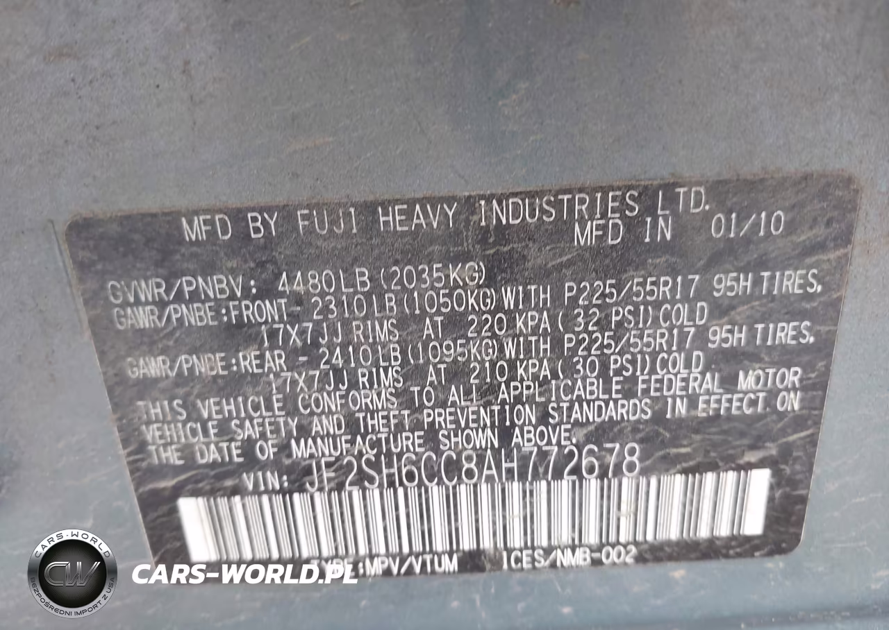 2010 Subaru Forester 2.5X Premium VIN:JF2SH6CC8AH772678 - 9