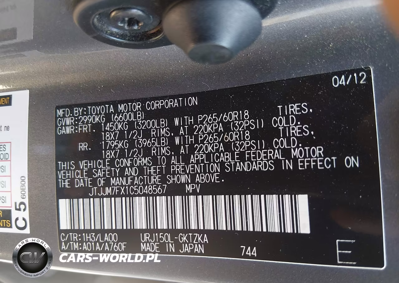 2012 Lexus Gx 460 Premium VIN:JTJJM7FX1C5048567 - 9