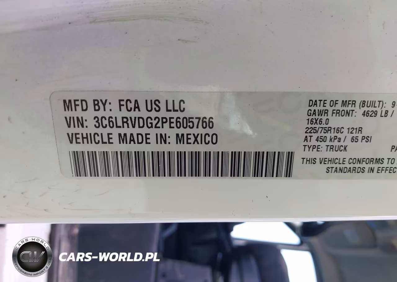2023 Ram Promaster 2500 High Roof 159 Wb VIN:3C6LRVDG2PE605766 - 9