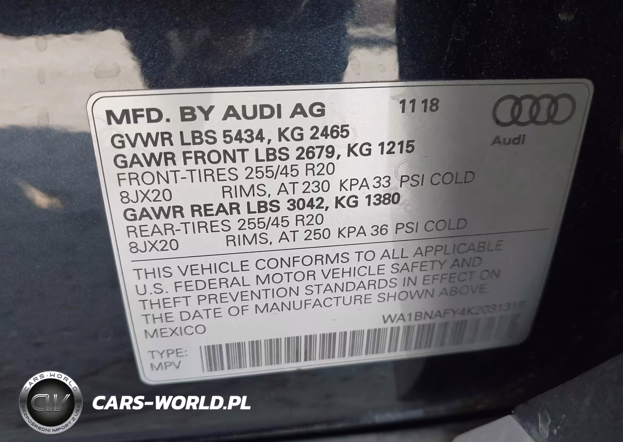 2019 Audi Q5 45 Premium VIN:WA1BNAFY4K2031315 - 9
