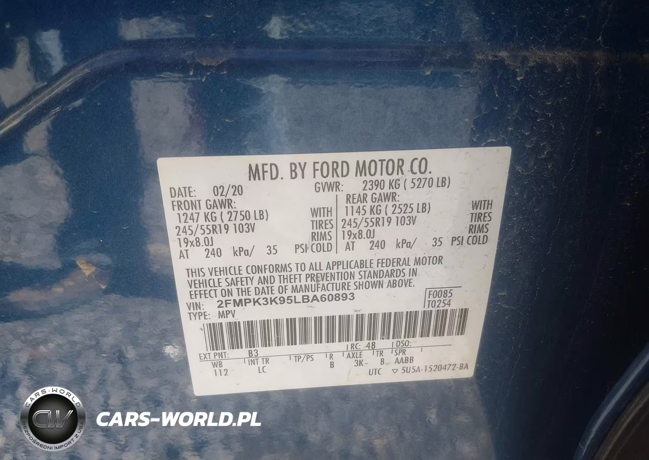 2020 Ford Edge Titanium VIN:2FMPK3K95LBA60893 - 9