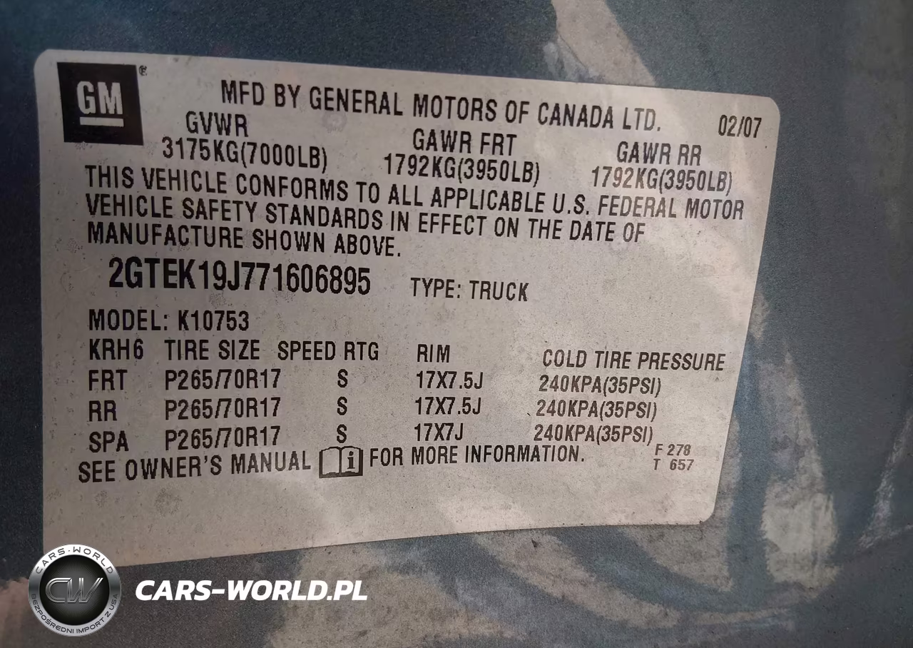 2007 GMC Sierra 1500 Sle1 VIN:2GTEK19J771606895 - 9