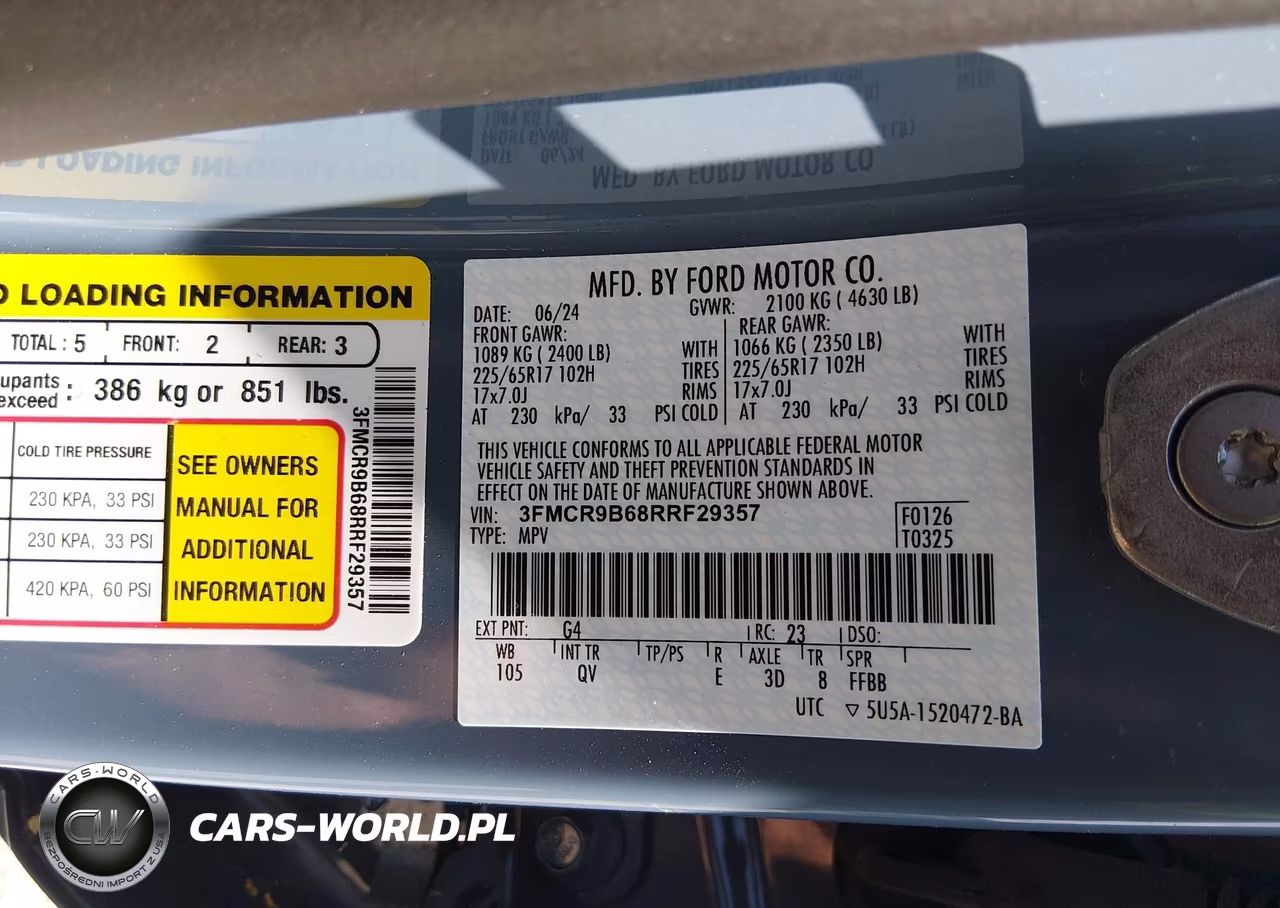 2024 Ford Bronco Sport Big Bend VIN:3FMCR9B68RRF29357 - 9