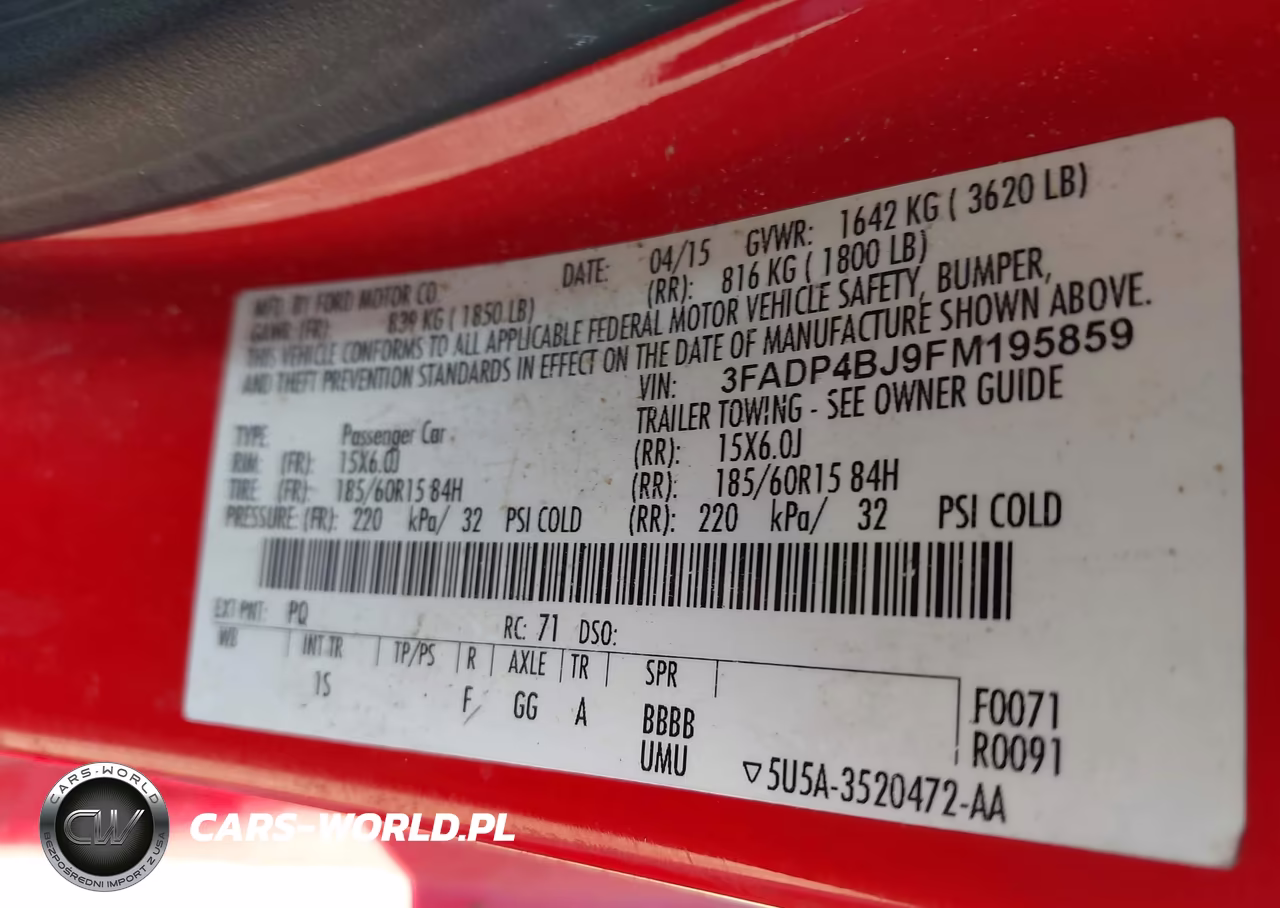 2015 Ford Fiesta Se VIN:3FADP4BJ9FM195859 - 9