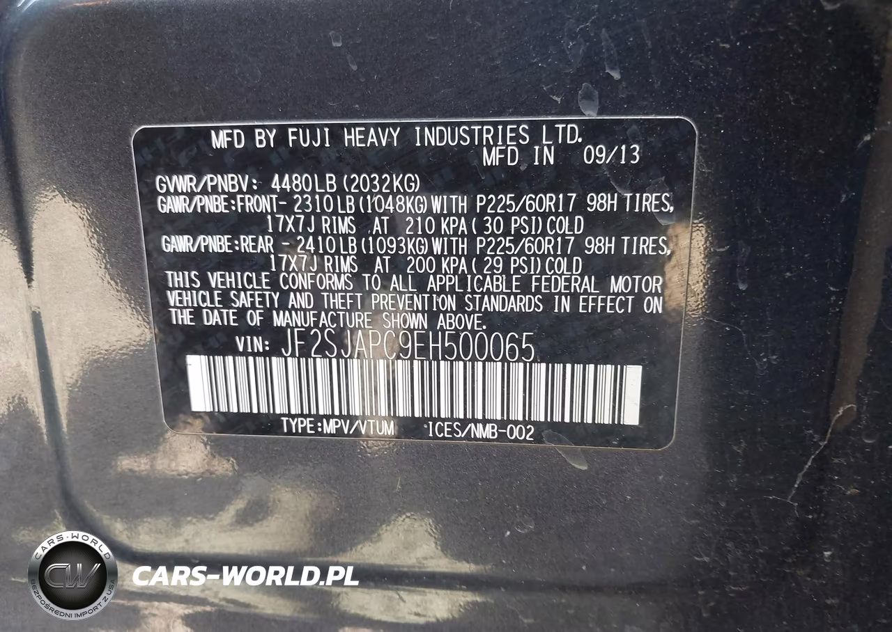 2014 Subaru Forester 2.5I Touring VIN:JF2SJAPC9EH500065 - 9