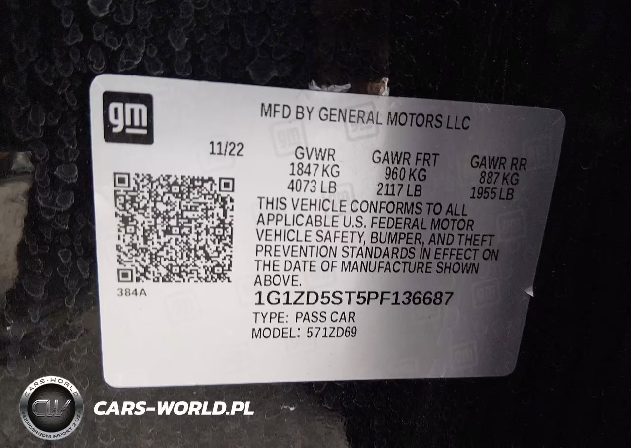 2023 Chevrolet Malibu Fwd 1Lt VIN:1G1ZD5ST5PF136687 - 9