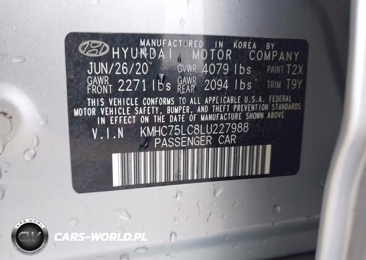 2020 Hyundai Ioniq Hybrid Se VIN:KMHC75LC8LU227988 - 9