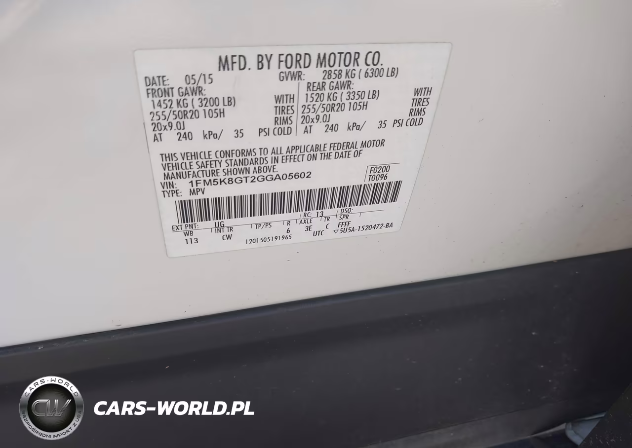 2016 Ford Explorer Sport VIN:1FM5K8GT2GGA05602 - 9