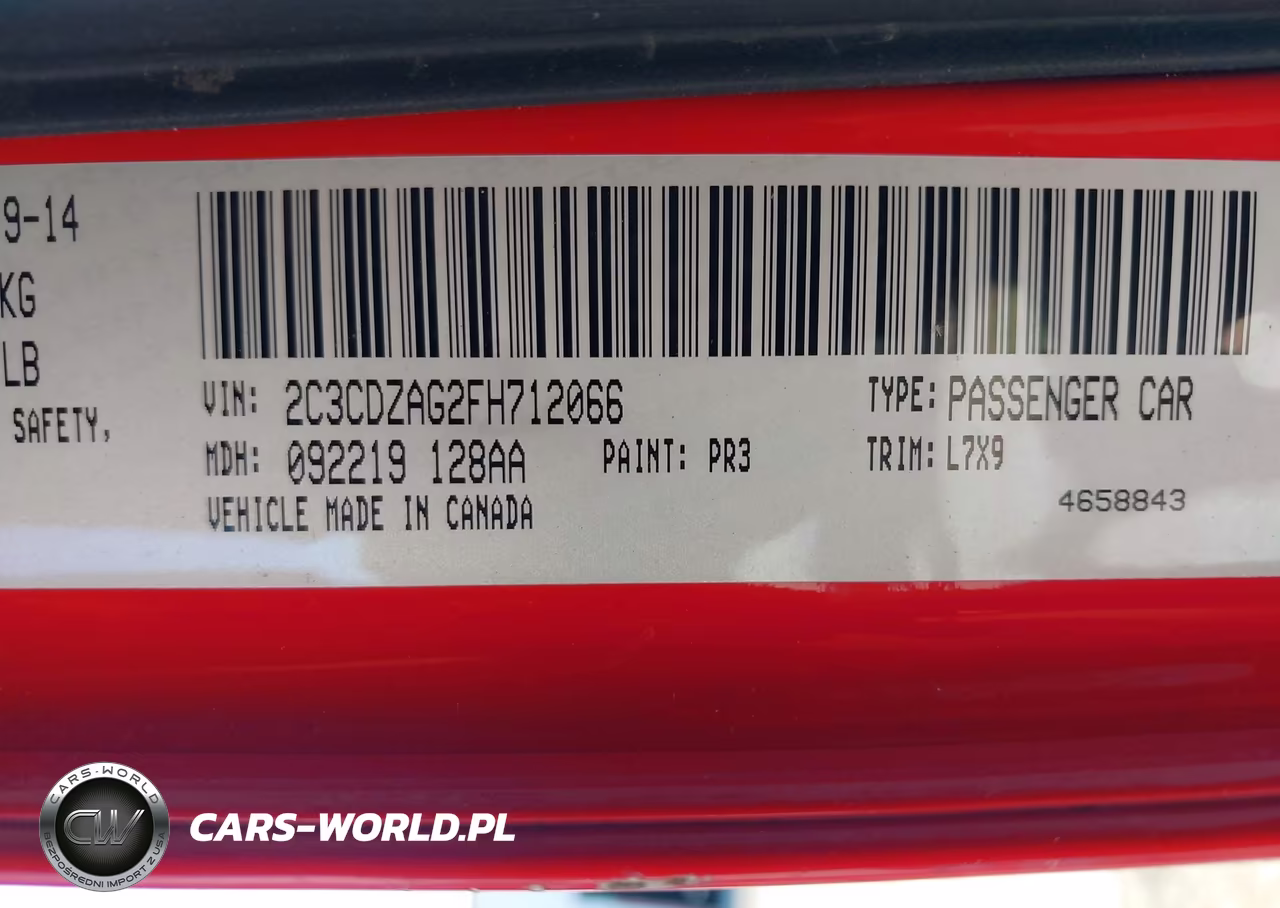 2015 Dodge Challenger Sxt VIN:2C3CDZAG2FH712066 - 9
