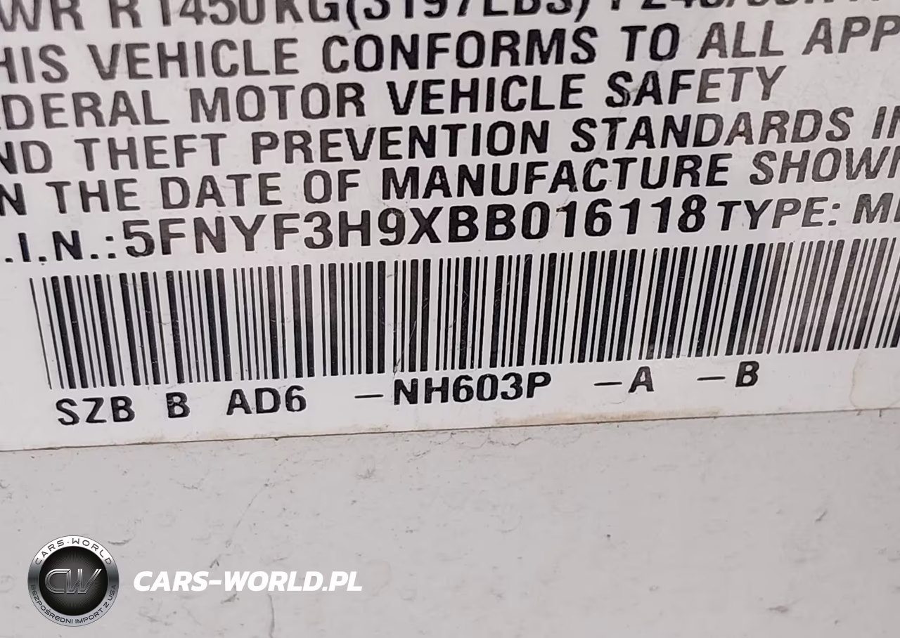 2011 Honda Pilot Touring VIN:5FNYF3H9XBB016118 - 9