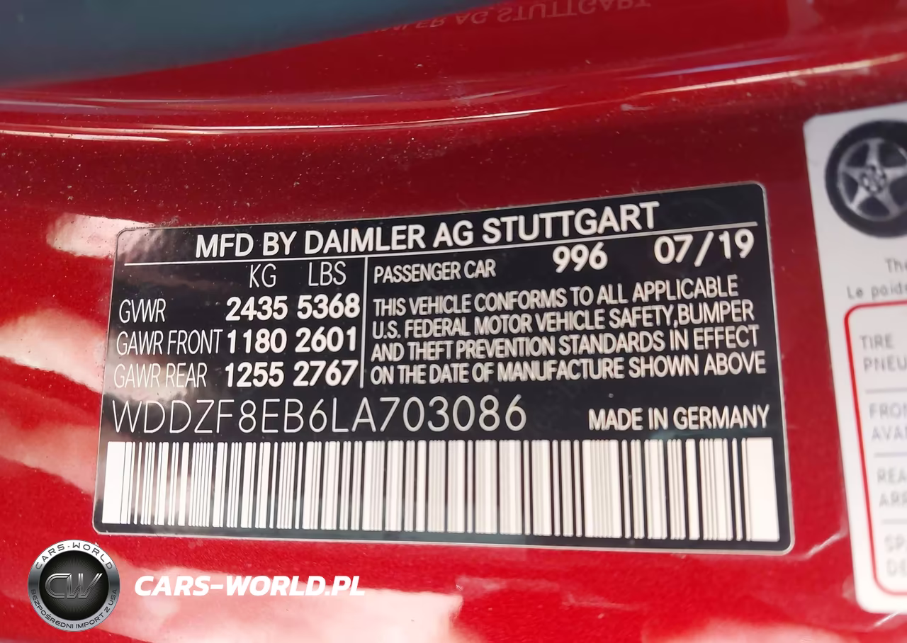 2020 Mercedes-Benz E 350 4Matic VIN:WDDZF8EB6LA703086 - 9