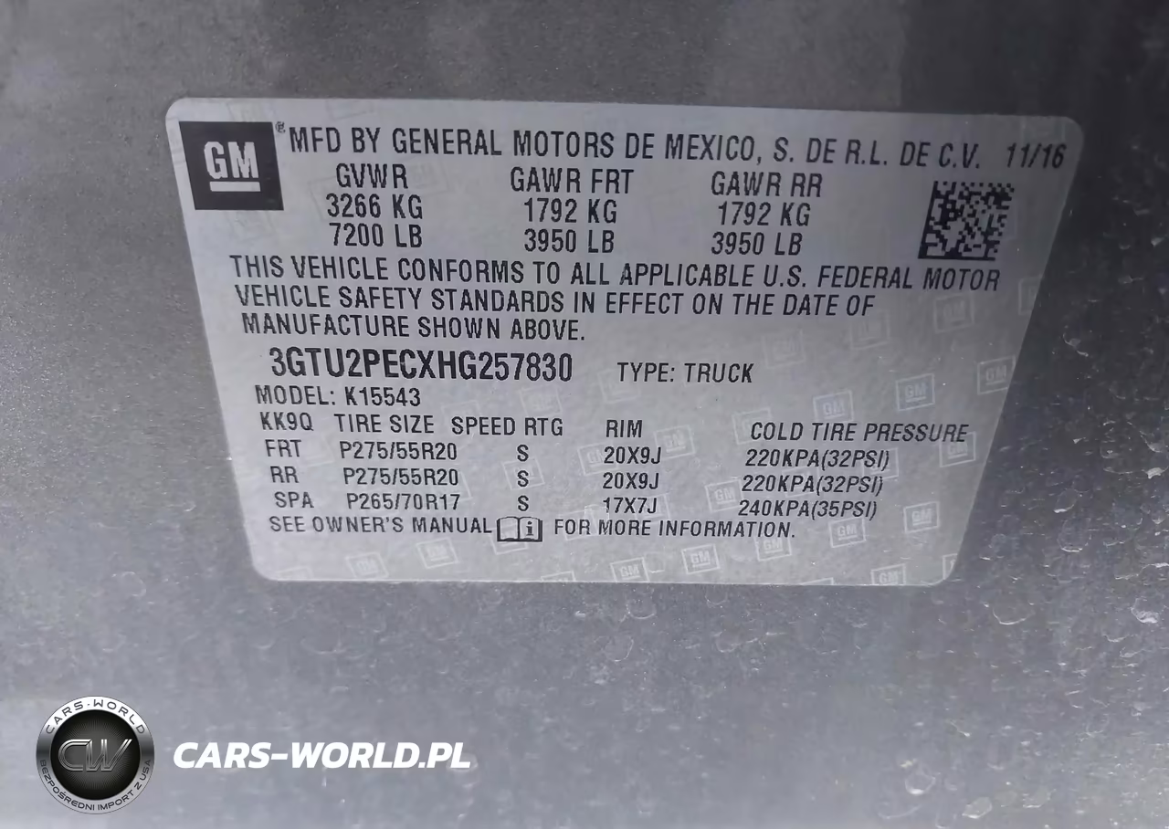 2017 GMC Sierra 1500 Denali VIN:3GTU2PECXHG257830 - 9