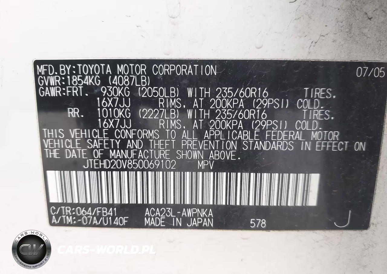 2005 Toyota Rav4 VIN:JTEHD20V850069102 - 9