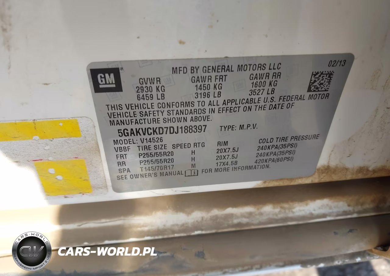 2013 Buick Enclave Leather VIN:5GAKVCKD7DJ188397 - 9