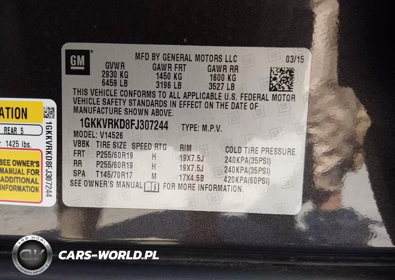 2015 GMC Acadia Slt VIN:1GKKVRKD8FJ307244 - 9