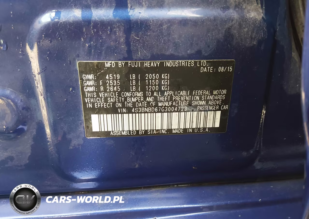 2016 Subaru Legacy 2.5I Premium VIN:4S3BNBD67G3004723 - 9