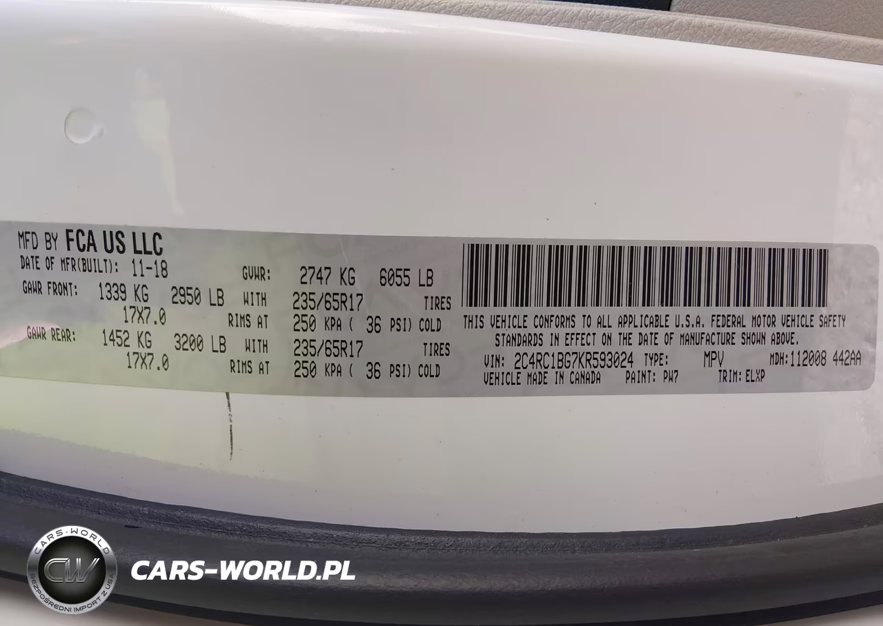 2019 Chrysler Pacifica Touring L VIN:2C4RC1BG7KR593024 - 9