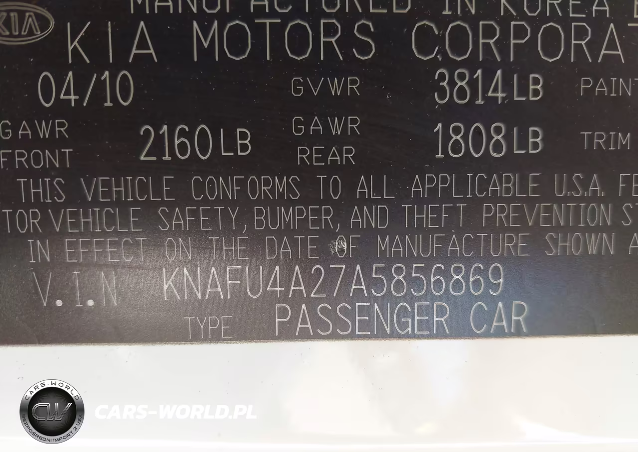 2010 Kia Forte Ex VIN:KNAFU4A27A5856869 - 9