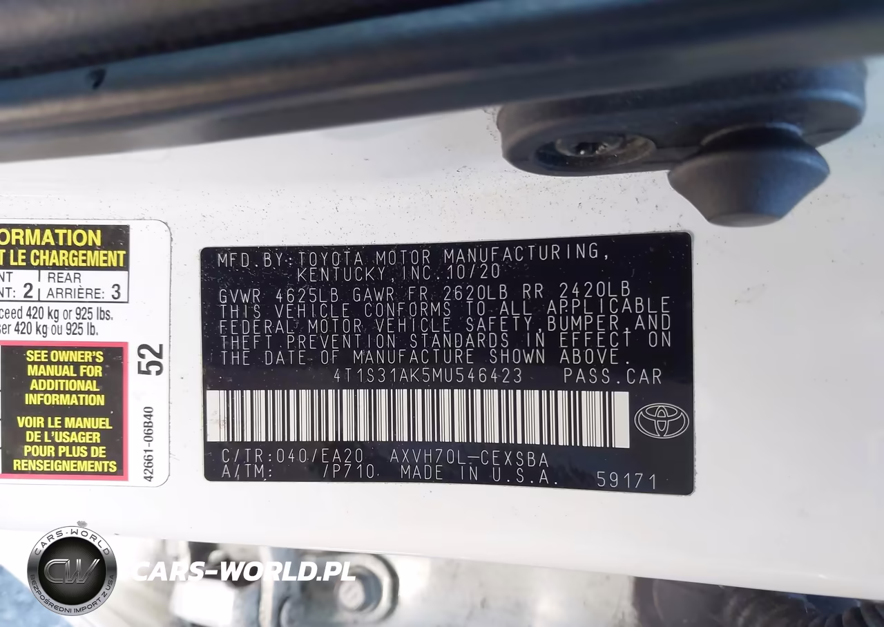 2021 Toyota Camry Se Hybrid VIN:4T1S31AK5MU546423 - 9