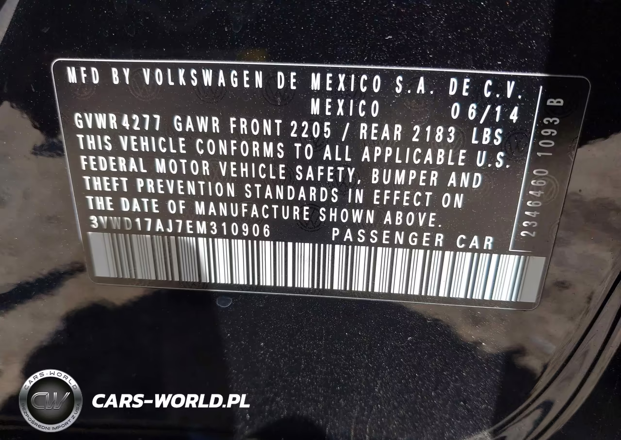 2014 Volkswagen Jetta 1.8T Se VIN:3VWD17AJ7EM310906 - 9
