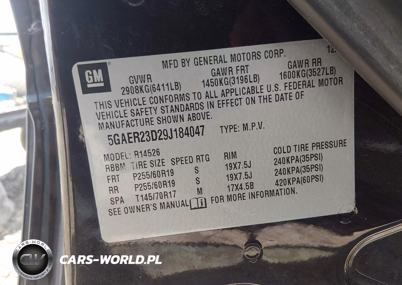 2009 Buick Enclave Cxl VIN:5GAER23D29J184047 - 9