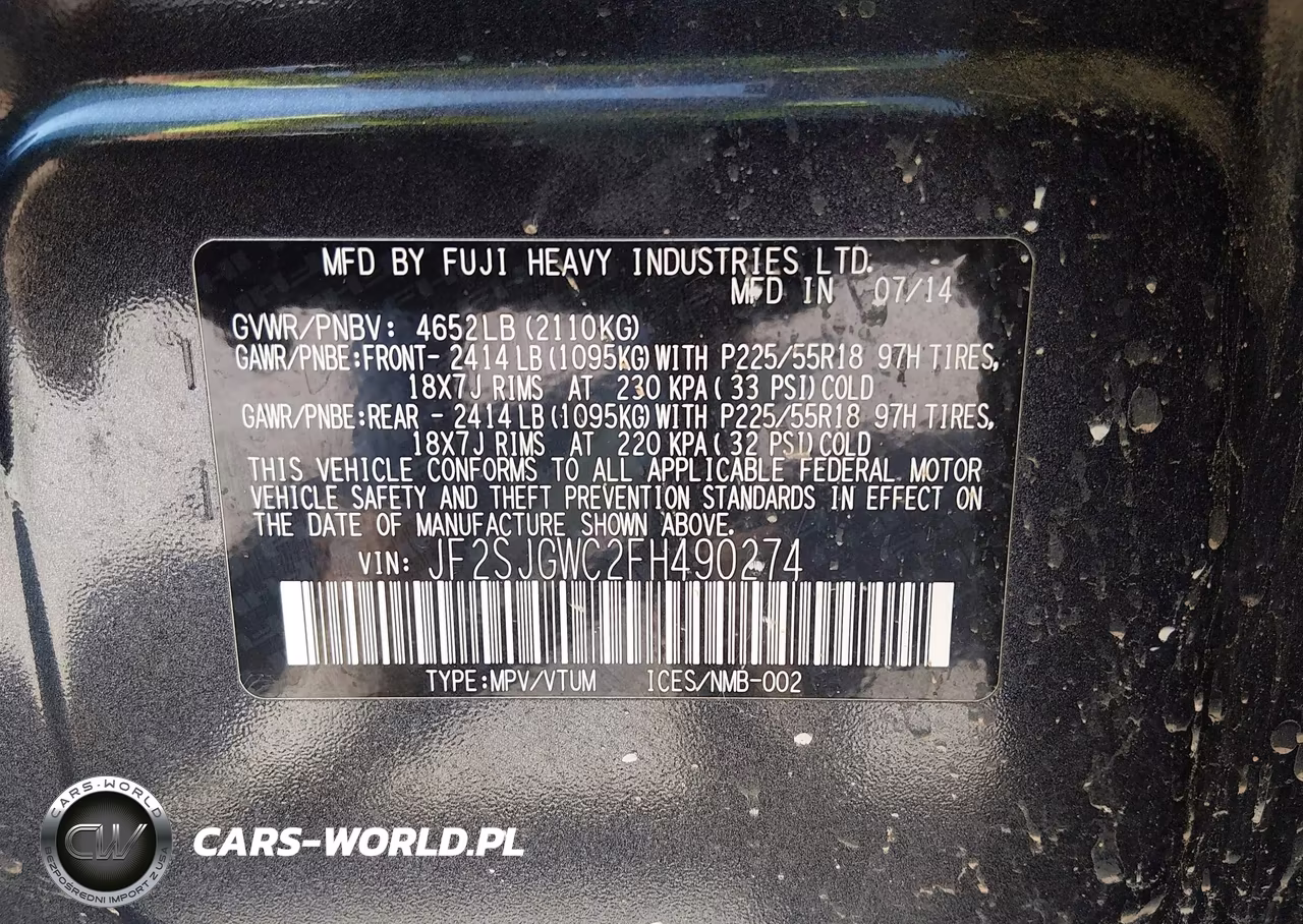 2015 Subaru Forester 2.0Xt Touring VIN:JF2SJGWC2FH490274 - 9