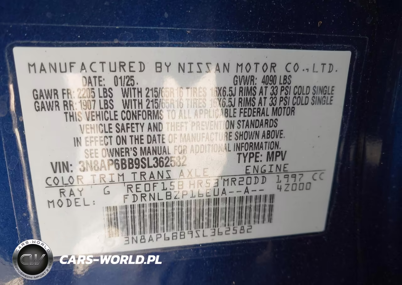 2025 Nissan Kicks S Intelligent Awd VIN:3N8AP6BB9SL362582 - 9