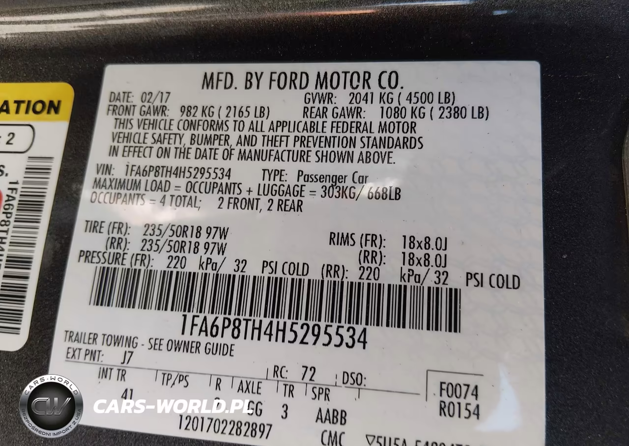 2017 Ford Mustang Ecoboost VIN:1FA6P8TH4H5295534 - 9
