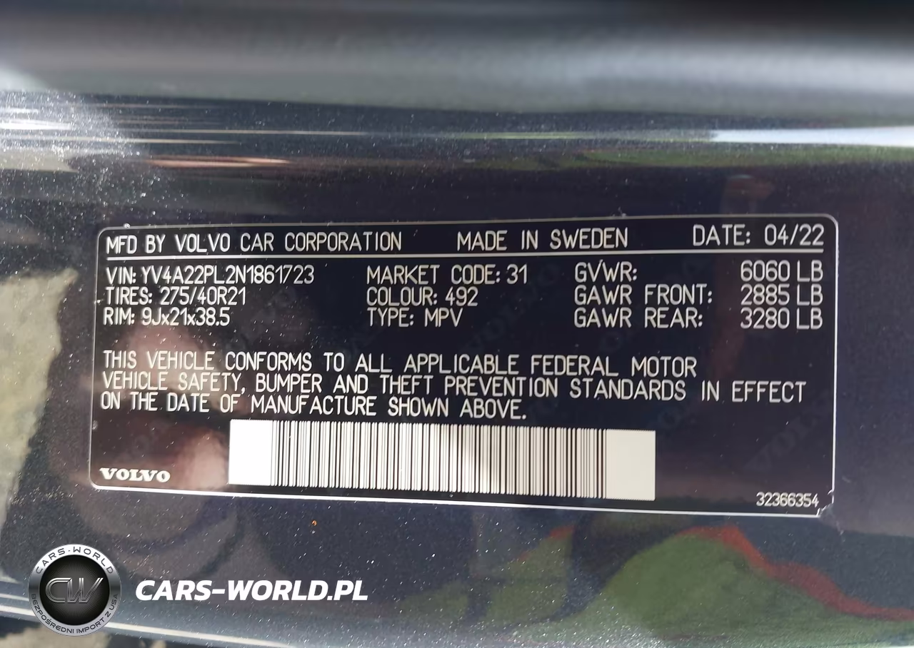 2022 Volvo Xc90 T6 Inscription 7 Passenger VIN:YV4A22PL2N1861723 - 9