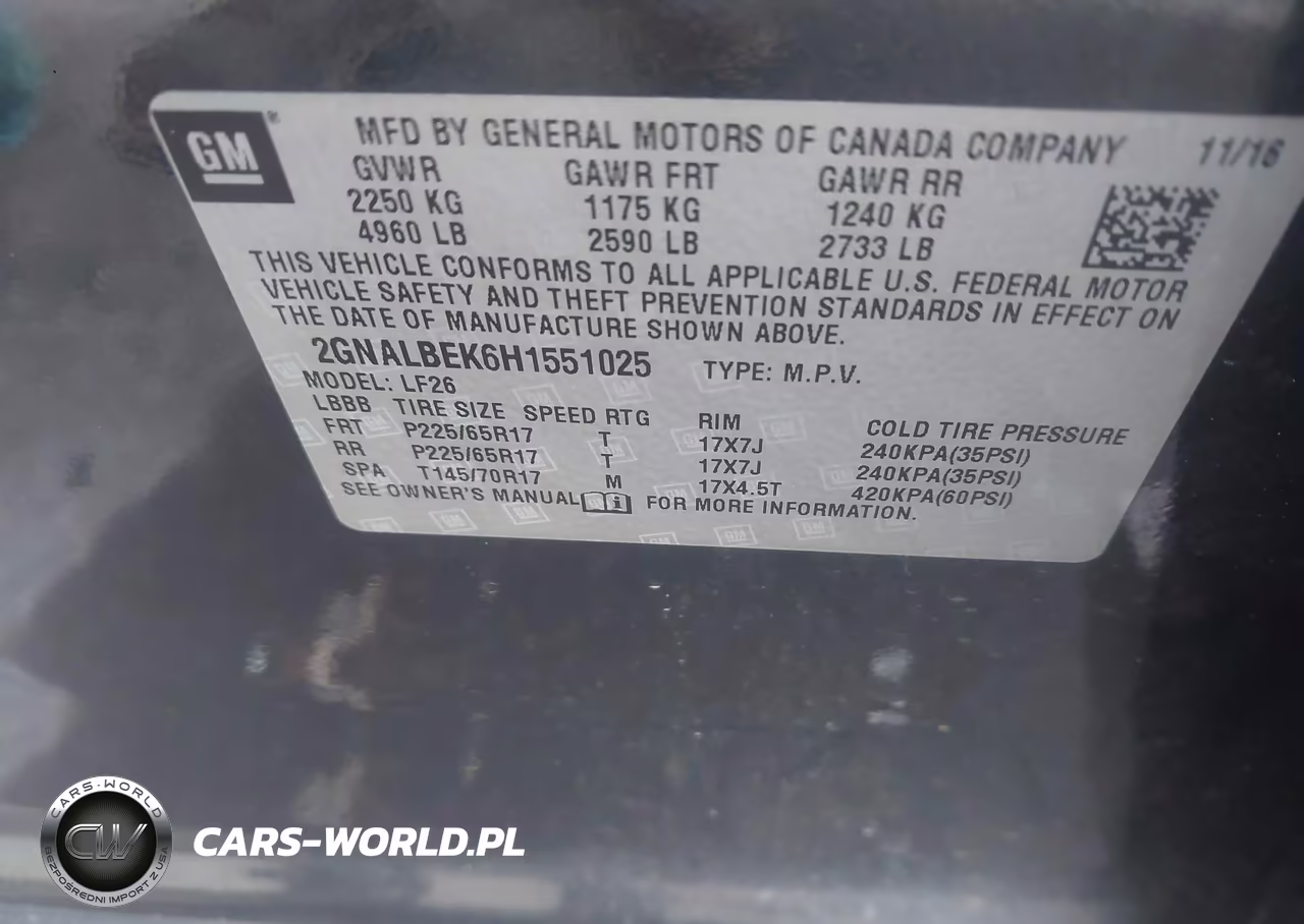 2017 Chevrolet Equinox Ls VIN:2GNALBEK6H1551025 - 9