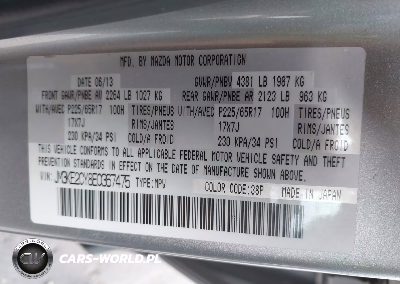 2014 Mazda Cx-5 Touring VIN:JM3KE2CY8E0367475 - 9