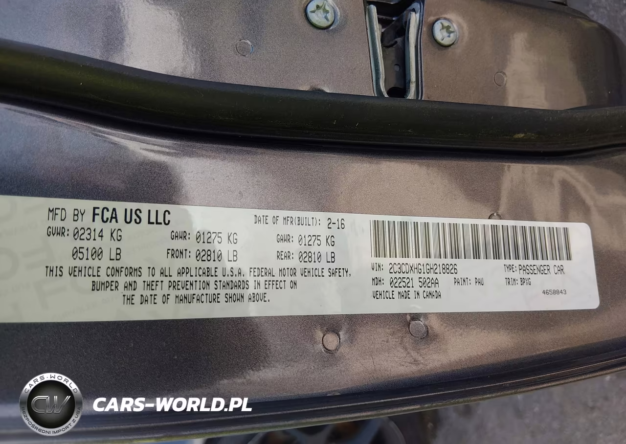 2016 Dodge Charger Sxt VIN:2C3CDXHG1GH218826 - 9