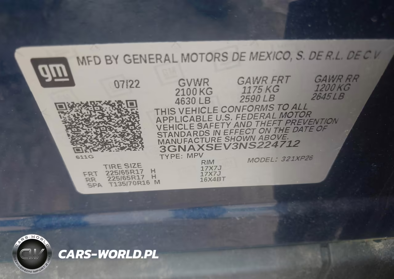 2022 Chevrolet Equinox Awd Ls VIN:3GNAXSEV3NS224712 - 9