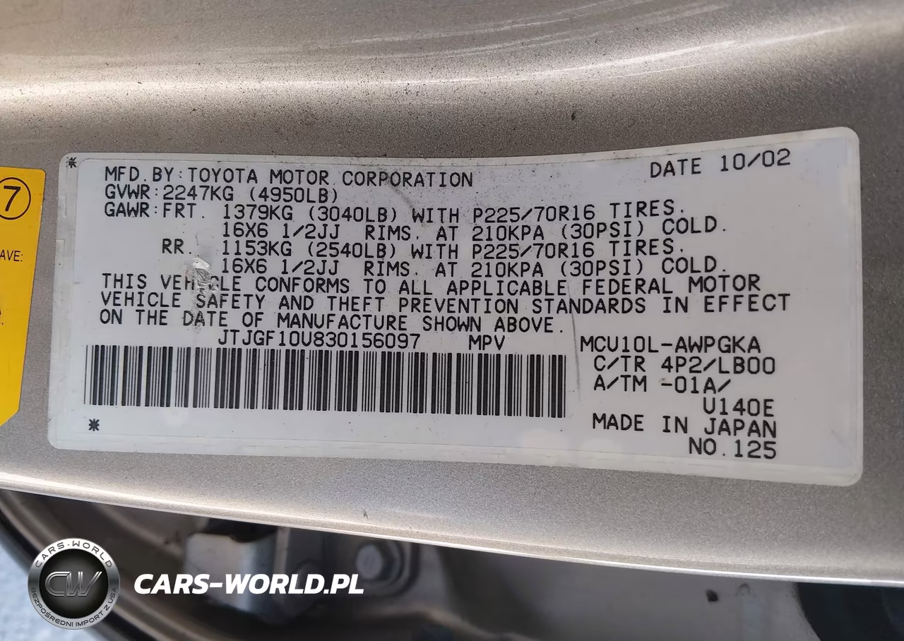 2003 Lexus Rx 300 VIN:JTJGF10U830156097 - 9