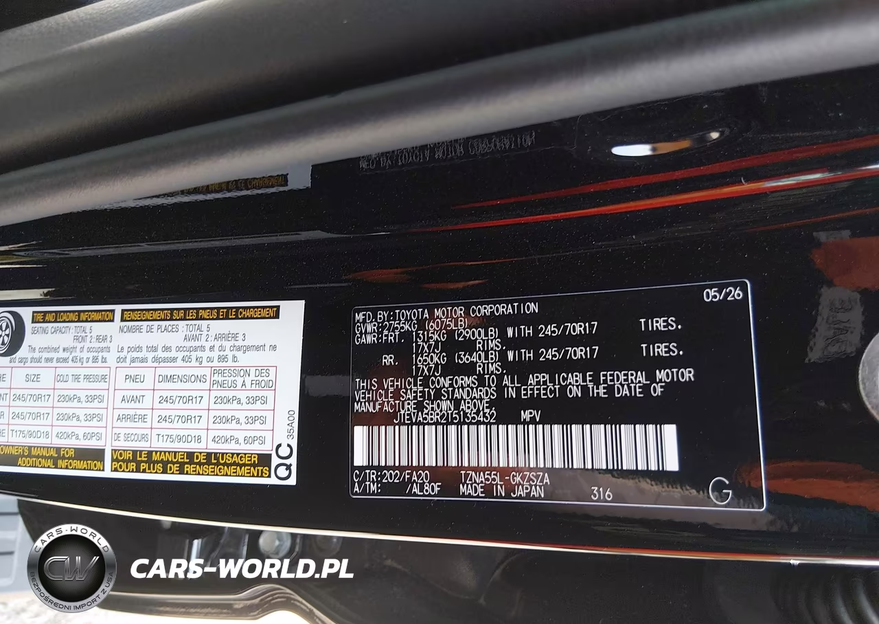 2026 Toyota 4Runner Sr5 VIN:JTEVA5BR2T5135432 - 9