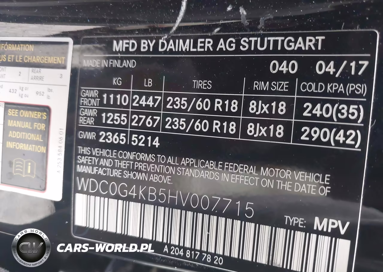 2017 Mercedes-Benz Glc 300 4Matic VIN:WDC0G4KB5HV007715 - 9