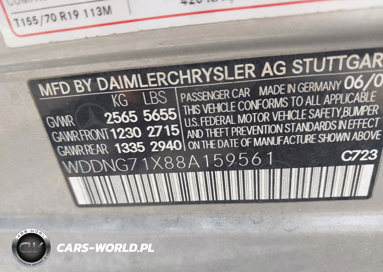 2008 Mercedes-Benz S 550 VIN:WDDNG71X88A159561 - 9