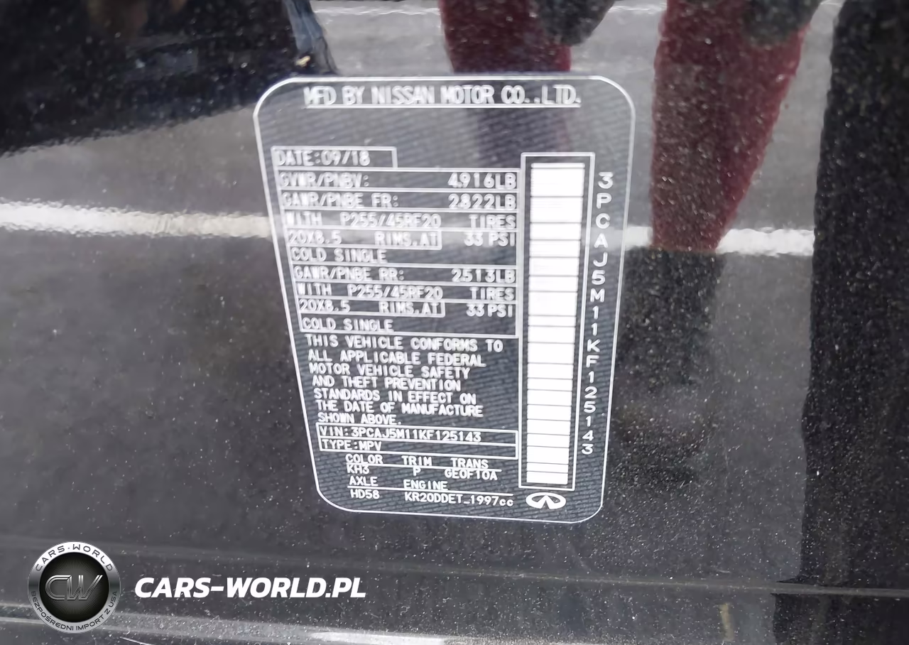 2019 Infiniti Qx50 Essential VIN:3PCAJ5M11KF125143 - 9