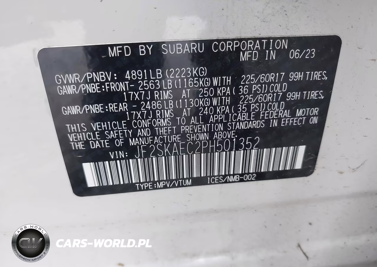 2023 Subaru Forester Premium VIN:JF2SKAEC2PH501352 - 9
