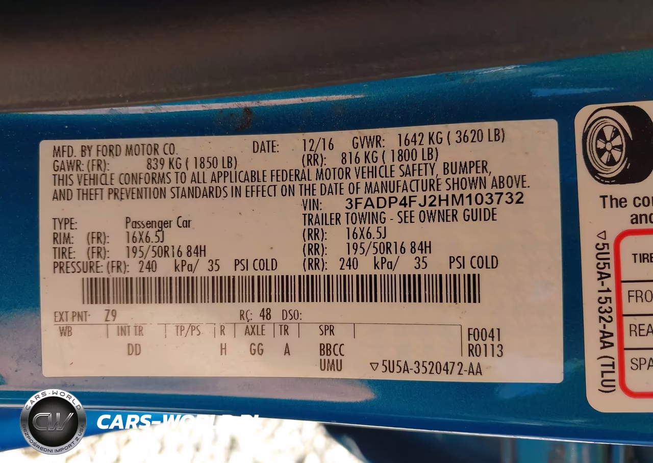 2017 Ford Fiesta Titanium VIN:3FADP4FJ2HM103732 - 9