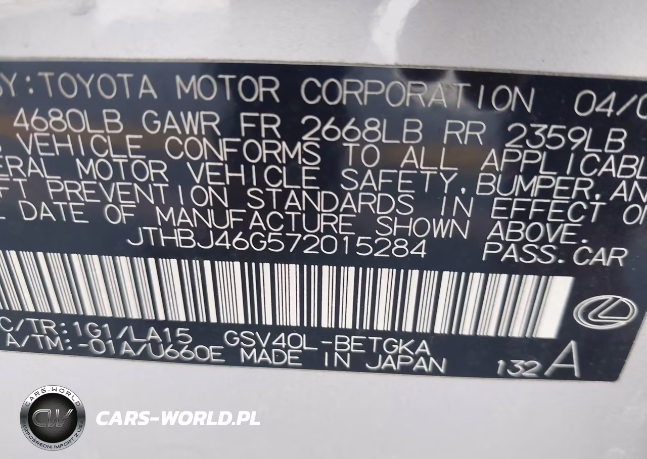 2007 Lexus Es 350 VIN:JTHBJ46G572015284 - 9