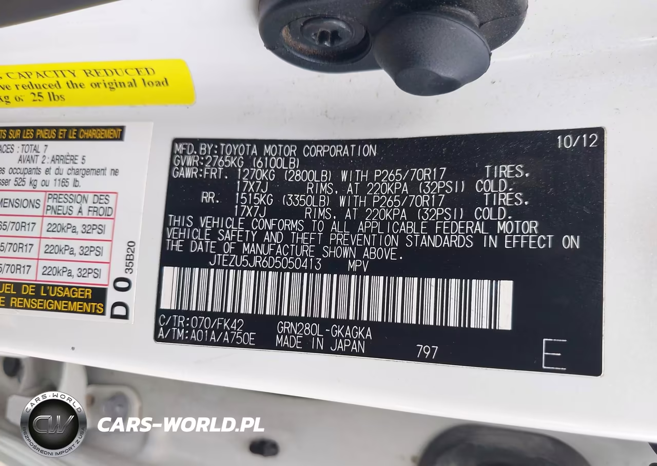 2013 Toyota 4Runner Sr5 VIN:JTEZU5JR6D5050413 - 9