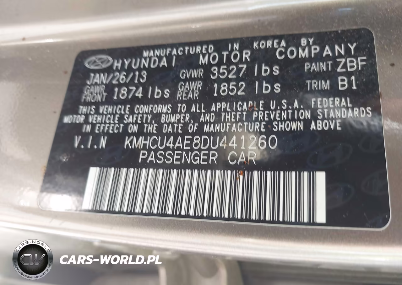 2013 Hyundai Accent Gls VIN:KMHCU4AE8DU441260 - 9
