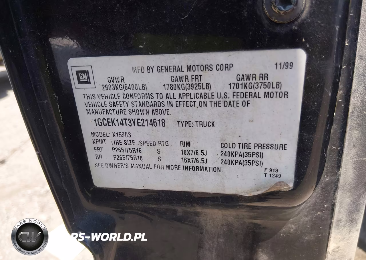 2000 Chevrolet Silverado 1500 Ls VIN:1GCEK14T3YE214618 - 9