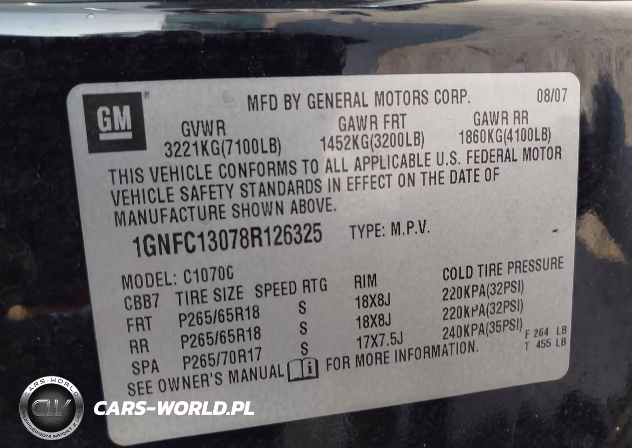 2008 Chevrolet Tahoe Lt VIN:1GNFC13078R126325 - 9